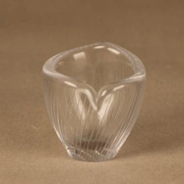 Iittala 3550 taide-esine, signeerattu, suunnittelija Tapio Wirkkala, signeerattu, viivahiottu