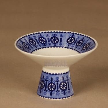 Arabia Antica candle holder, blue designer Raija Uosikkinen