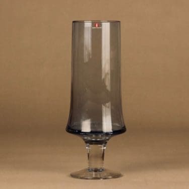 Iittala 2727 maljakko, sininen, kirkas, suunnittelija Tapio Wirkkala,