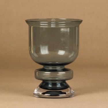 Riihimäen lasi Ella maljakko, siniharmaa, suunnittelija Nanny Still,