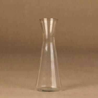 Nuutajärvi KF 1541 annoskarahvi/maljakko, kirkas, suunnittelija Kaj Franck,