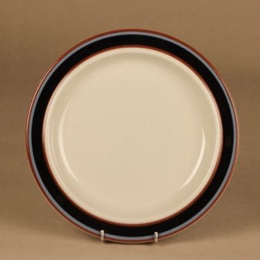 Arabia Taika lautanen, 23.5 cm, suunnittelija Inkeri Seppälä, 23.5 cm, raitakoriste