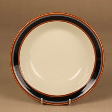 Arabia Taika lautanen, syvä, suunnittelija Inkeri Seppälä, syvä, raitakoriste