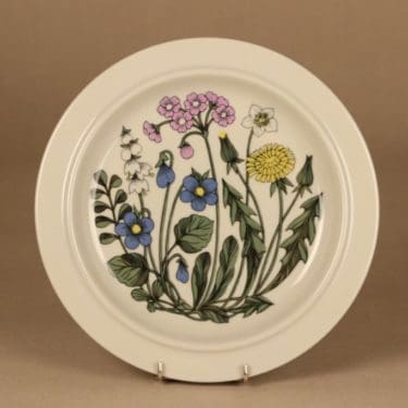 Arabia Flora lautanen, 24 cm, suunnittelija Esteri Tomula, 24 cm, kukka, kielo