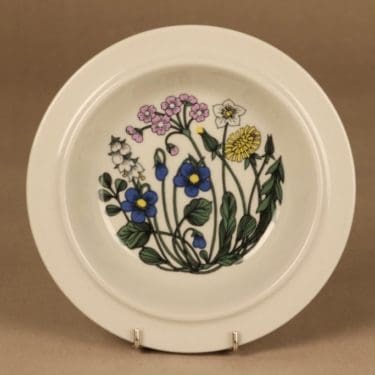 Arabia Flora lautanen, syvä, suunnittelija Esteri Tomula, syvä, kukka, kielo