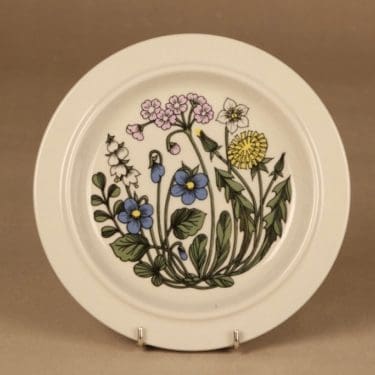 Arabia Flora lautanen, 20 cm, suunnittelija Esteri Tomula, 20 cm, kukka, kielo