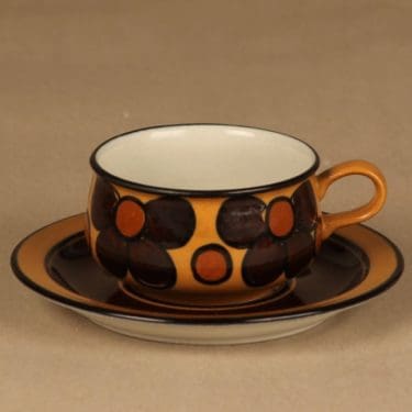 Arabia Kalevala kahvikuppi, käsinmaalattu, suunnittelija Anja Jaatinen-Winquist, käsinmaalattu, signeerattu