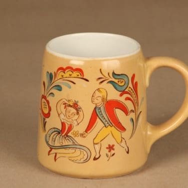 Arabia Kesti olutmuki, 0.4 l, suunnittelija Svea Granlund, 0.4 l, käsinmaalattu