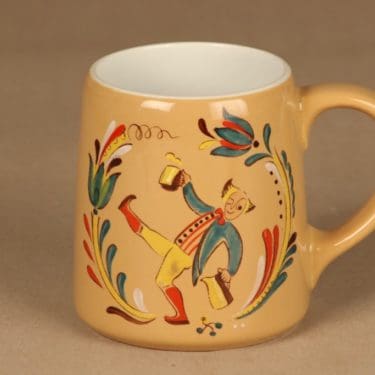 Arabia Kesti olutmuki, 0.4 l, suunnittelija Svea Granlund, 0.4 l, käsinmaalattu