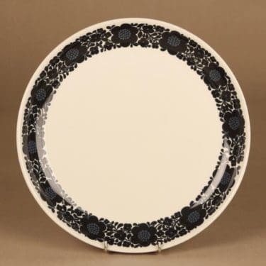 Arabia Suhina tarjoilulautanen, tummanvihreä, suunnittelija Raija Uosikkinen,