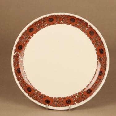 Arabia Suhina tarjoilulautanen, ruskea, suunnittelija Raija Uosikkinen,