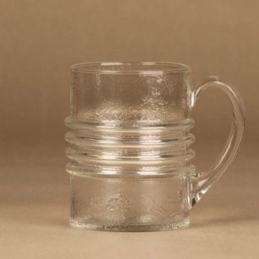 Riihimäen lasi Rengas oluttuoppi, kirkas, suunnittelija Tamara Aladin,