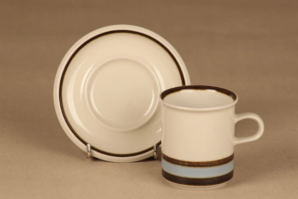 Arabia Suvanto kahvikuppi, raitakoriste, suunnittelija Ulla Procope, raitakoriste kuva 2