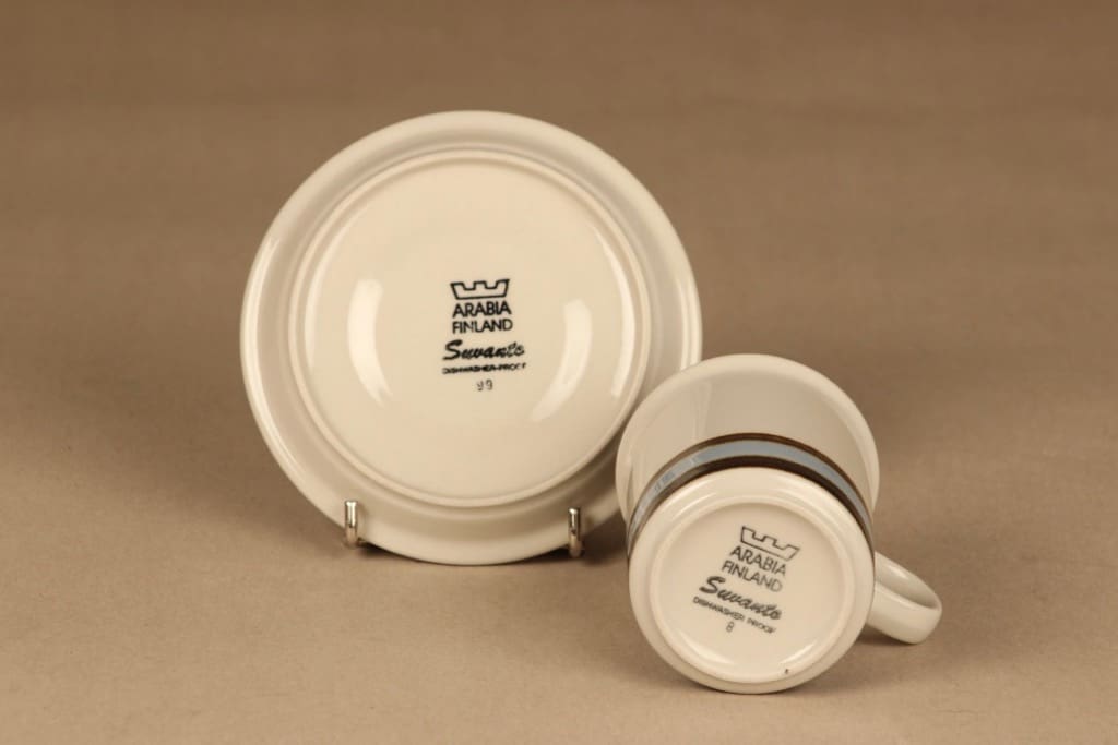 Arabia Suvanto kahvikuppi, raitakoriste, suunnittelija Ulla Procope, raitakoriste kuva 3