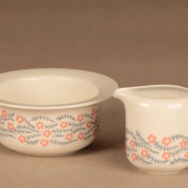 Arabia Rosette sokerikko ja kermakko