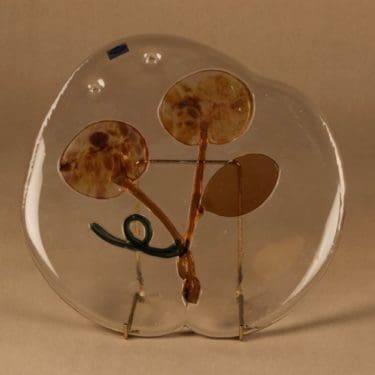 Nuutajärvi Riippu taide-esine, signeerattu, suunnittelija Oiva Toikka, signeerattu