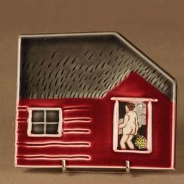 Arabia Runon Mailla seinälaatta, Sauna, suunnittelija Kerttu Nurminen, Sauna