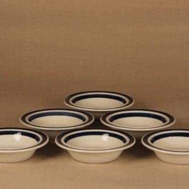 Arabia Anemone aamiaiskulho, raitakoriste, 6 kpl, suunnittelija Ulla Procope, raitakoriste