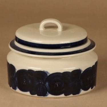 Arabia Anemone kulho, kannellinen, suunnittelija Ulla Procope, kannellinen, käsinmaalattu, signeerattu