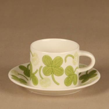 Arabia Apila kahvikuppi, vihreä, suunnittelija Birger Kaipiainen,