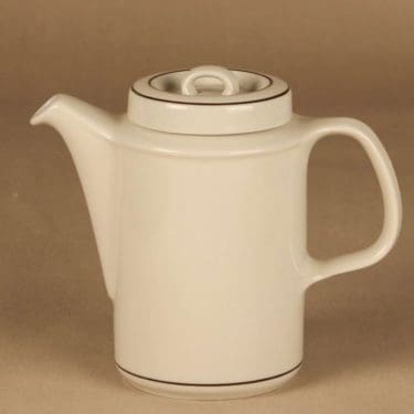 Arabia Fennica kahvikaadin, 1 l, suunnittelija Richard Lindh, 1 l, raitakoriste