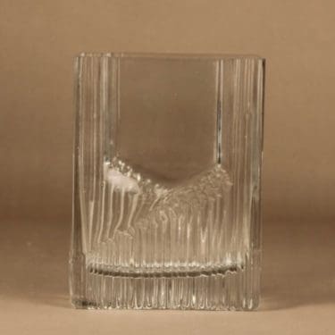 Iittala Sointu maljakko, kirkas, suunnittelija Tapio Wirkkala,