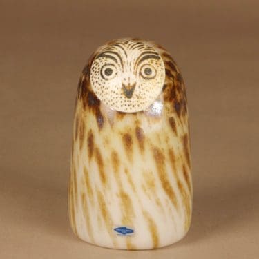 Nuutajärvi lintu , Huuhkaja, suunnittelija Oiva Toikka, Huuhkaja, signeerattu