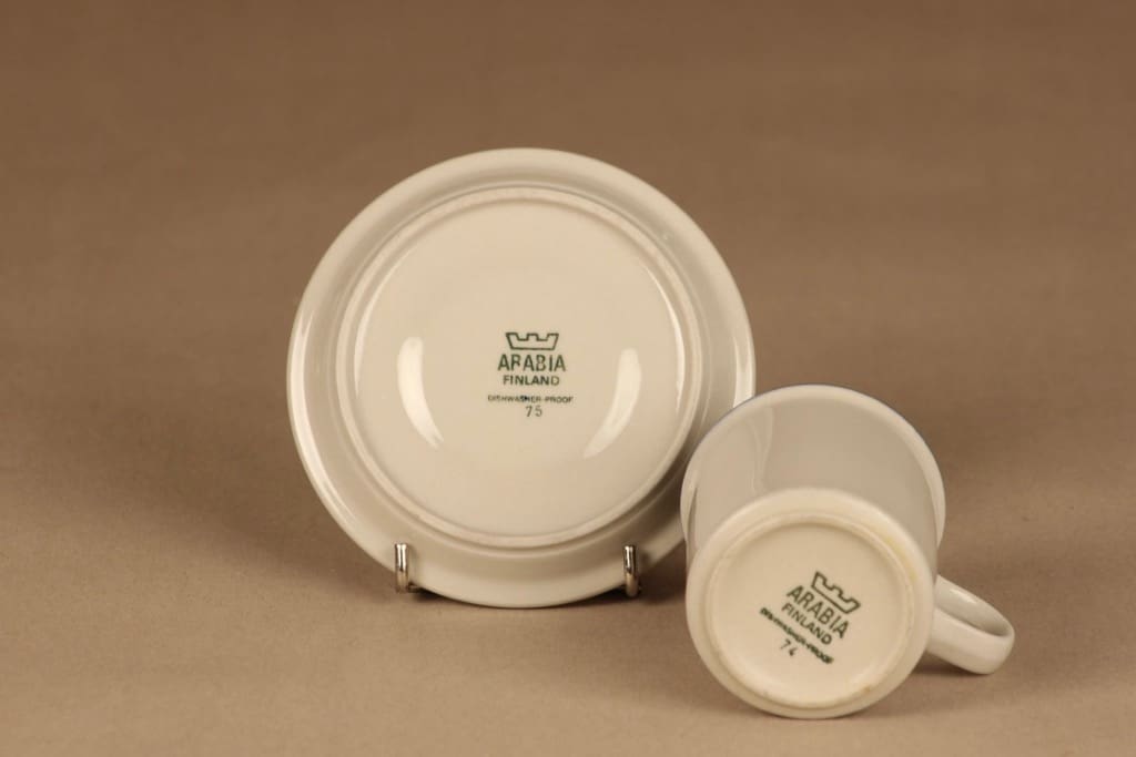 Arabia Saimaa kahvikuppi, raitakoriste, suunnittelija , raitakoriste kuva 3