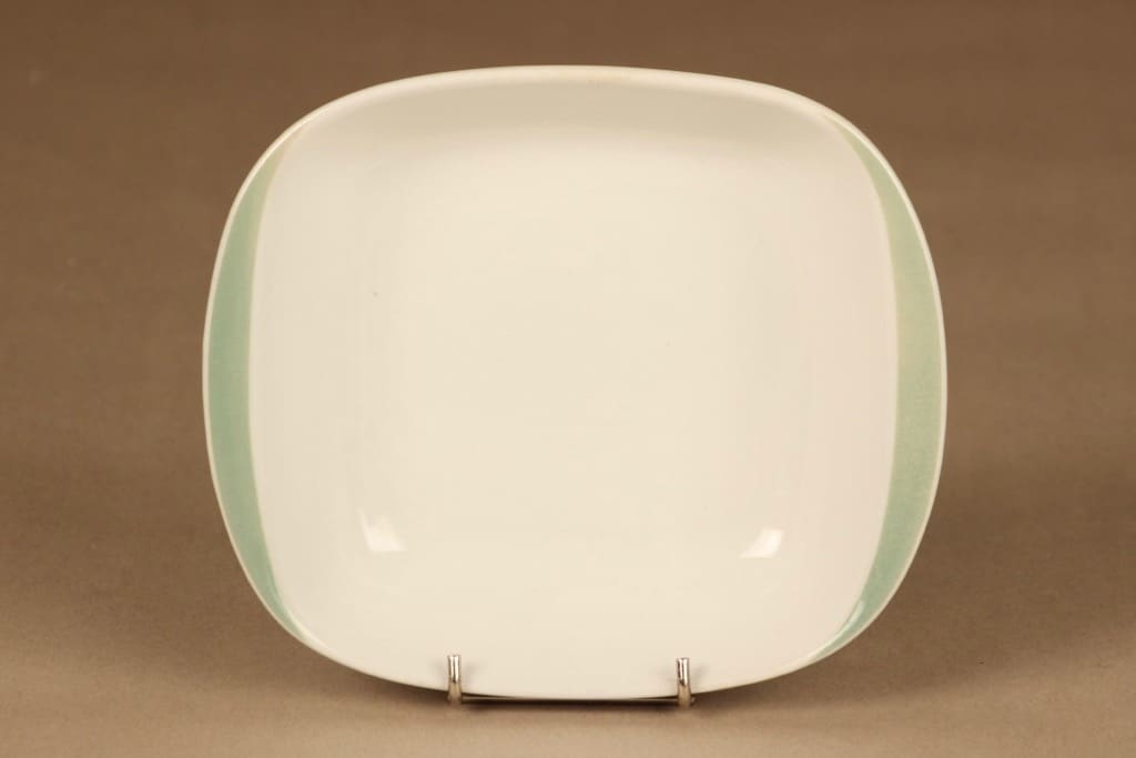 Arabia Mirja kulho, valkoinen, vihreä, suunnittelija Kaj Franck,