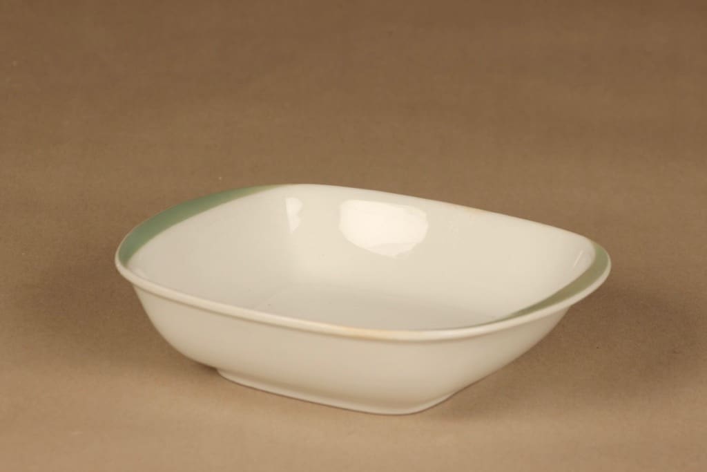 Arabia Mirja kulho, valkoinen, vihreä, suunnittelija Kaj Franck, kuva 2