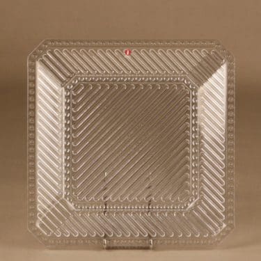 Nuutajärvi Bökars lautanen, kirkas, suunnittelija Heikki Orvola,