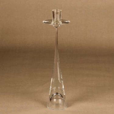 Nuutajärvi Aurora kynttilänjalka, kirkas, suunnittelija Heikki Orvola,