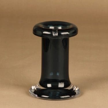 Riihimäen lasi Rulla maljakko, petroolinsininen, suunnittelija Tamara Aladin,