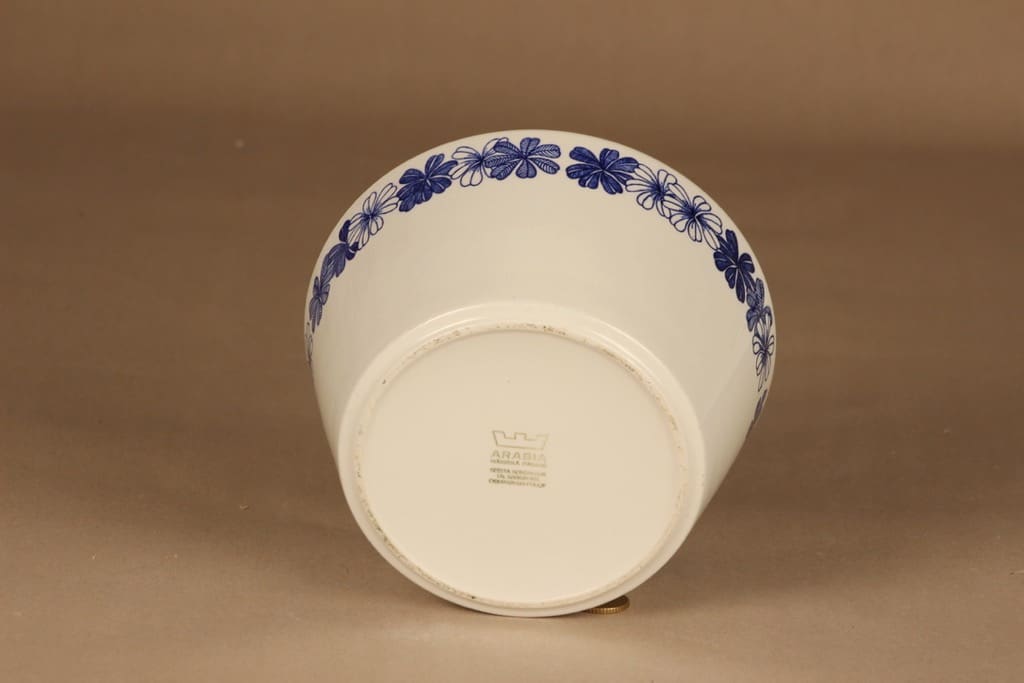 Arabia Ansa kulho, sininen, suunnittelija Esteri Tomula, kukka, serikuva kuva 2