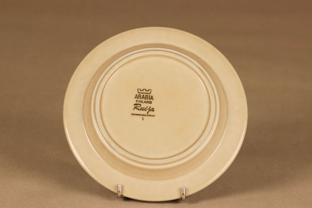 Arabia Ruija lautanen, 20 cm, 6 kpl, suunnittelija Raija Uosikkinen, 20 cm, raitakoriste kuva 3
