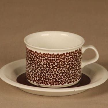 Arabia Faenza Kukka teekuppi, ruskea, suunnittelija Inkeri Seppälä, kukka