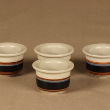 Arabia Taika munakuppi, raitakoriste, 4 kpl, suunnittelija Inkeri Seppälä, raitakoriste