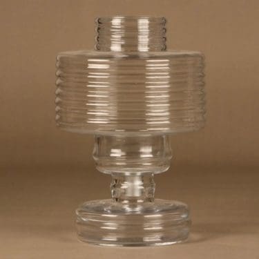 Riihimäen lasi Apollo kynttilälyhty, kirkas, suunnittelija Nanny Still,