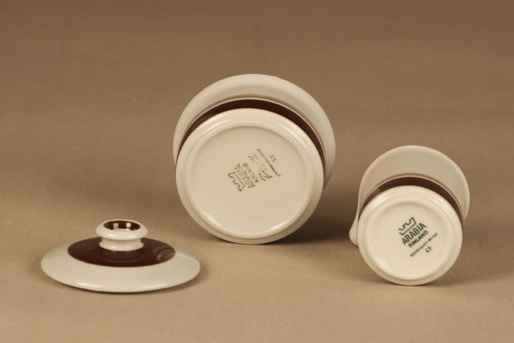 Arabia Pirtti sugar bowl and creamer designer Raija Uosikkinen 2