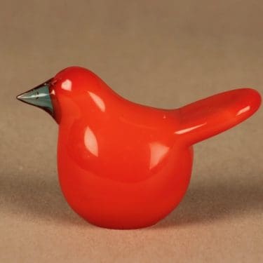 Nuutajärvi lintu Flycatcher, signed designer Oiva Toikka