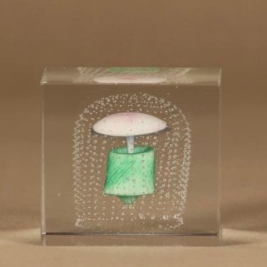 Nuutajärvi Vuosikuutio taide-esine, signeerattu, numeroitu, suunnittelija Oiva Toikka, signeerattu, numeroitu