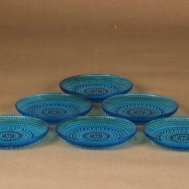 Nuutajärvi Kastehelmi lautanen, 14 cm, 6 kpl, suunnittelija Oiva Toikka, 14 cm