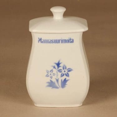 Arabia EG purkki, Mannasuurimoita, suunnittelija , Mannasuurimoita, puhalluskoriste