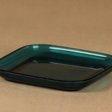 Nuutajärvi 5269 plate, turquoise designer Kaj Franck