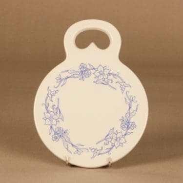 Arabia Sininen keittiö talouslevy, sininen, valkoinen, suunnittelija Raija Uosikkinen,