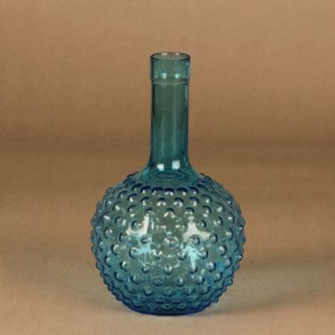 Nuutajärvi Näppylä karahvi, turkoosi, suunnittelija tuntematon,