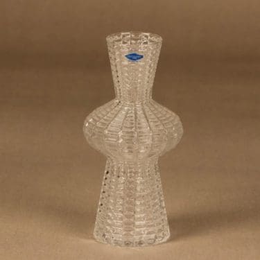 Nuutajärvi maljakko, kirkas, suunnittelija Oiva Toikka,