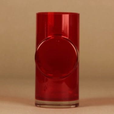 Riihimäen lasi Pablo maljakko, punainen, suunnittelija Erkkitapio Siiroinen,