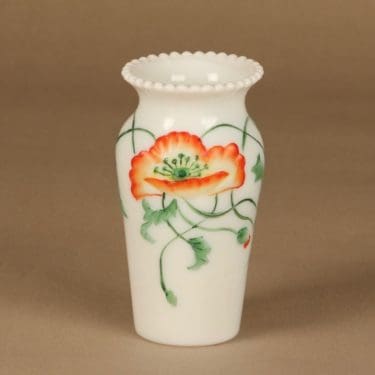 Riihimäen lasi maljakko, käsinmaalattu, suunnittelija , käsinmaalattu