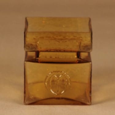 Riihimäen lasi Pala maljakko, hunaja, suunnittelija Helena Tynell,